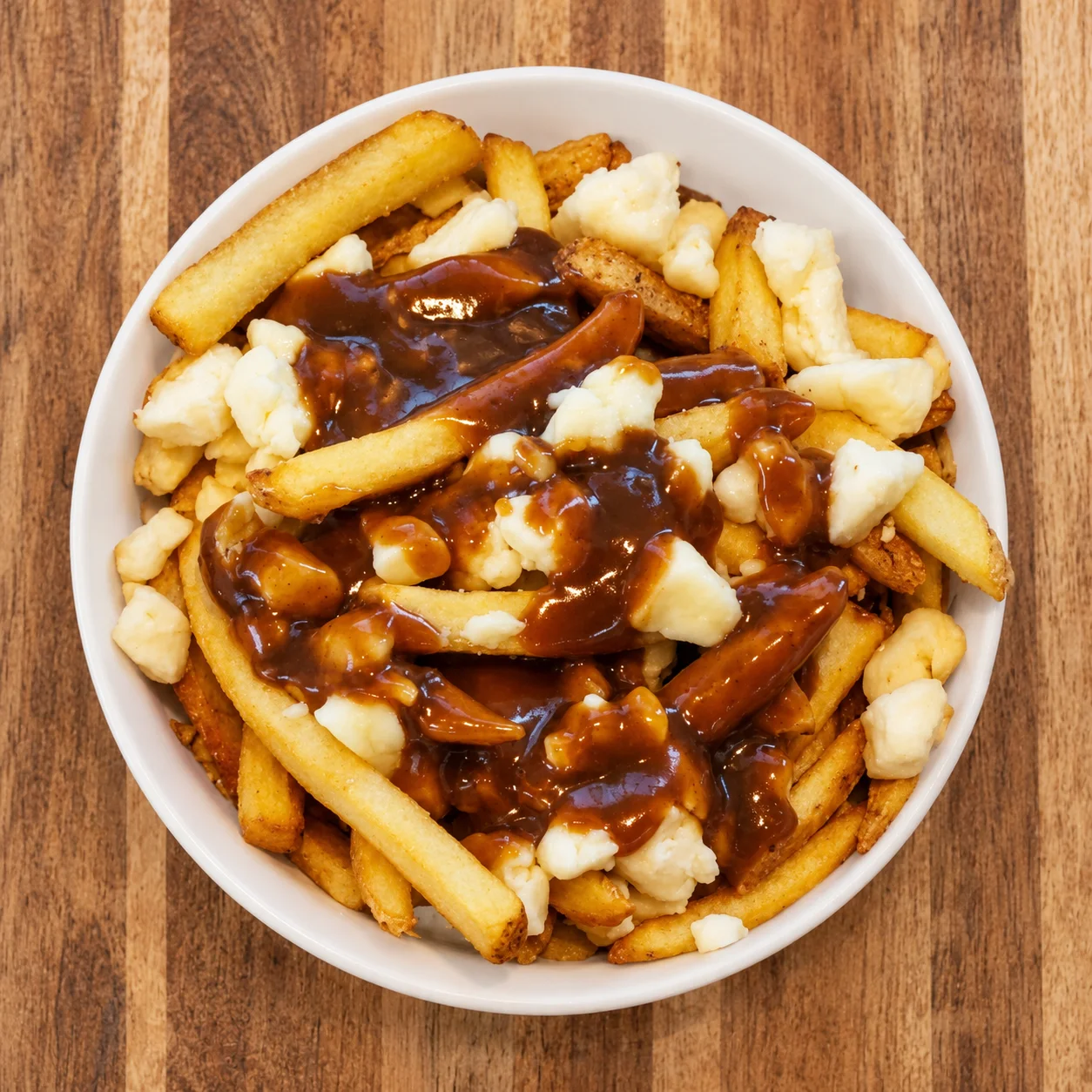 Poutine-style shawarma bowl with fries, cheese curds and gravy in Airdrie - Shawarma Grill